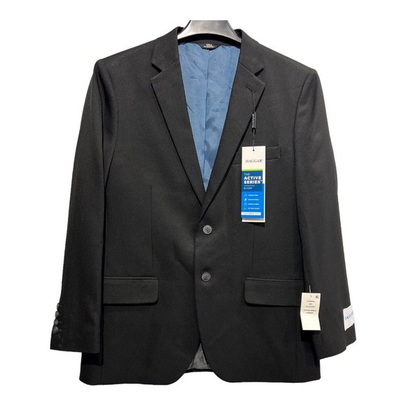 Haggar Navy Blazer, Tailored Jacket, Made in USA, Men's Size Medium unclear navy blue type Vintage Second Hand
